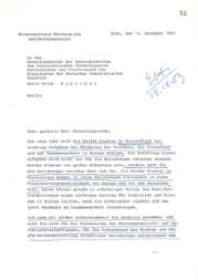 Brief von Helmut Kohl an Erich Honecker, 14. Dezember 1983