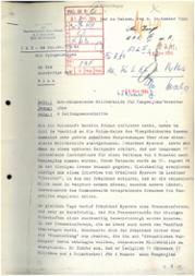 Schreiben der Deutschen Botschaft an das Auswärtige Amt über die Annahme chinesischer Militärhilfe durch Tanganjika, September 1964