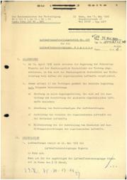 Aufstellungsbefehl für die Luftwaffenberatergruppe Nigeria mit handschriftlichen Kommentaren, Mai 1963