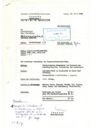 Antrag für Repräsentationsmittel für eine Cocktail-Party anlässlich der Verabschiedung des ersten Kommandeurs der Beratergruppe Nigeria, März 1965