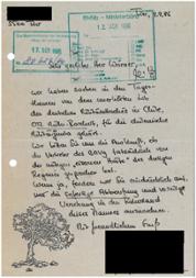 Bürgerschreiben an Verteidigungsminister Manfred Wörner vom 9. September 1986 nebst Antwortschreiben vom 2. Oktober 1986.